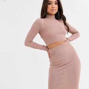 Asos Two Piece Knitted Ribbed Set